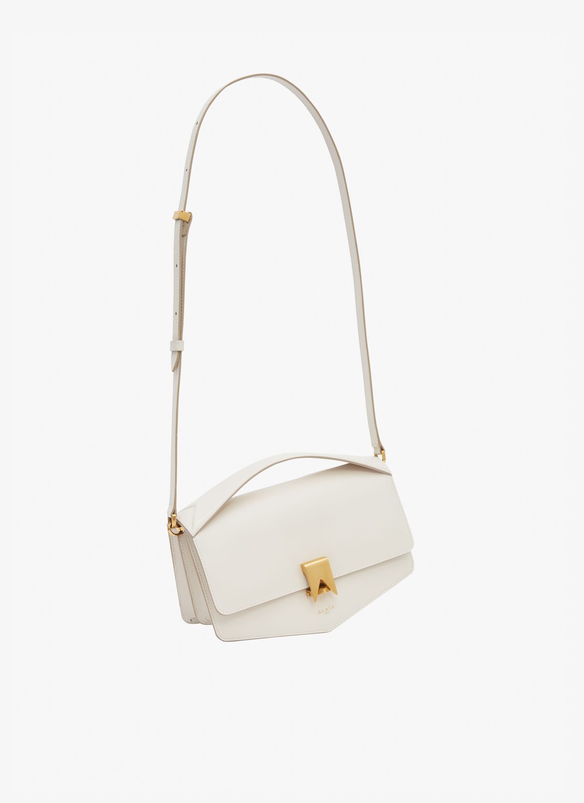 Le Papa east west bag in box calfskin ALAÏA IVORY LE PAPA EAST WEST BAG IN BOX CALFSKIN